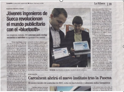Recorte de prensa sobre los orígenes de Imagina