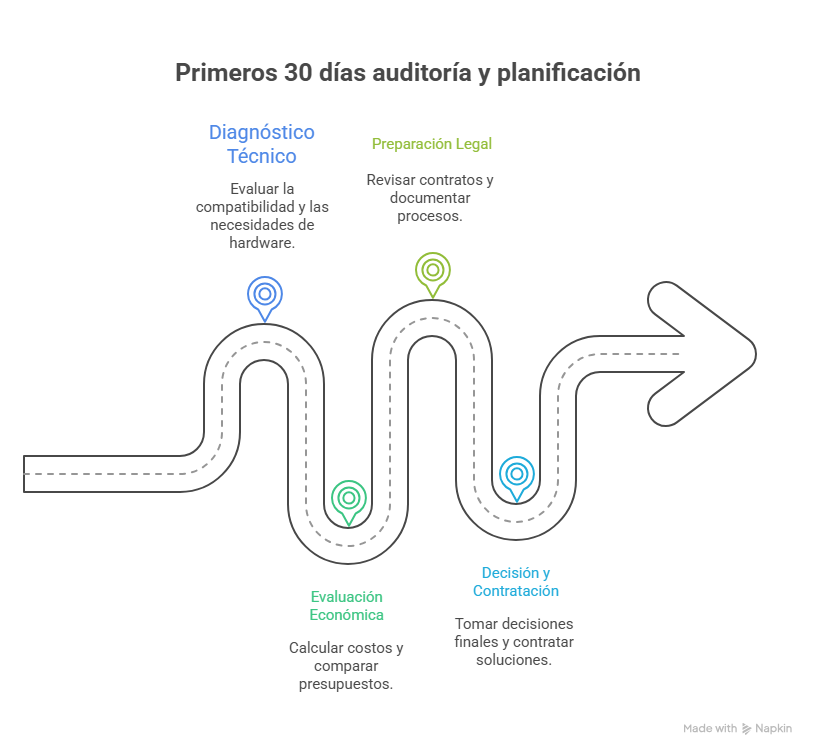 Primeros 30 días de auditoría y planificación VeriFactu
